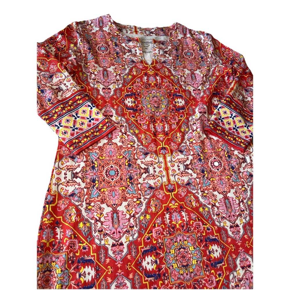Coolibar Oceanside Tunic Dress 3/4 Sleeve Shift Sun Protective UPF 50+ Size XS - Picture 2 of 6